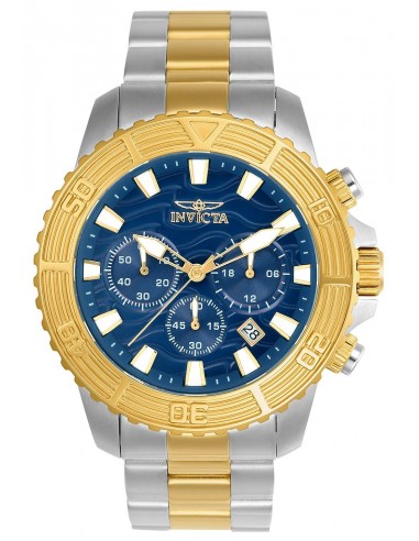 Invicta Men's Chronograph Watch - Pro Diver Blue Dial Steel Bracelet| 24002 chez Cornerstreet bien 