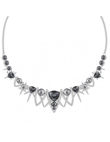 Swarovski Women's Necklace - Fantastic Rhodium-Plated Grey & Clear Crystal | 5216630 Dans la société mordern