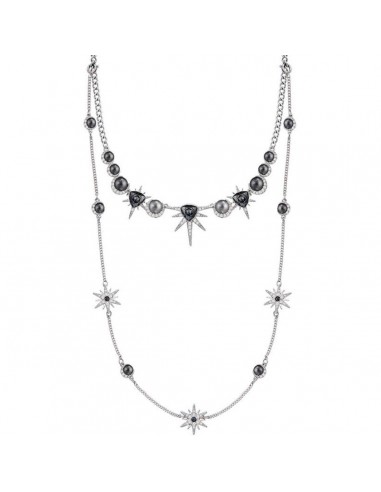 Swarovski Women's Necklace - Fantastic Rhodium Plated Grey & Clear Crystal | 5230604 en ligne des produits 