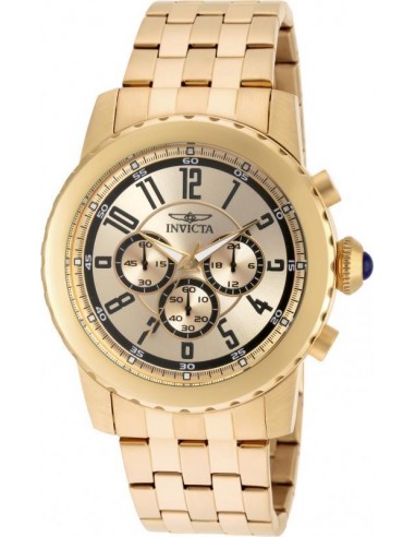 Invicta Men's Specialty Gold Dial Yellow Steel Chrono Watch | 19465 du meilleur 