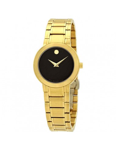 Movado Women's Quartz Watch - Stiri Black Dial Yellow Gold Bracelet | 0606942 l'évolution des habitudes 