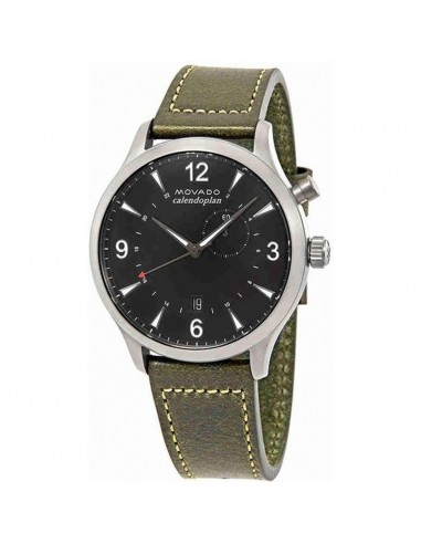 Movado Men's Strap Watch - Heritage Calendoplan Swiss Quartz Green Leather | 3650019 shop