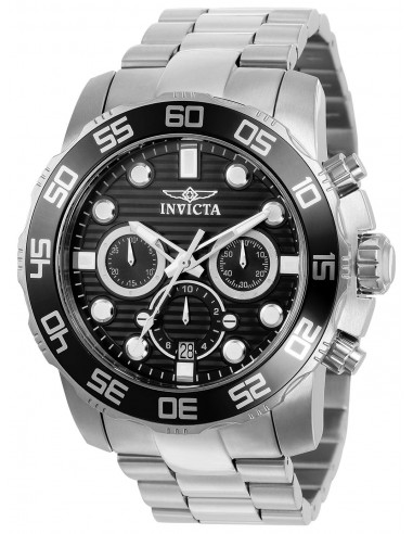 Invicta Men's Chronograph Stainless Steel Watch - Pro Diver Quartz Black Dial | 22226 l'achat 