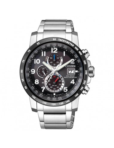 Citizen Men's Chronograph Watch - Eco-Drive Black Dial Steel Bracelet | AT8124-83E JUSQU'A -70%! 