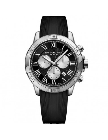 Raymond Weil Men's Chronograph Watch - Tango Black & Silver Dial Strap | 8560-SR-00206 Comparez plus de prix