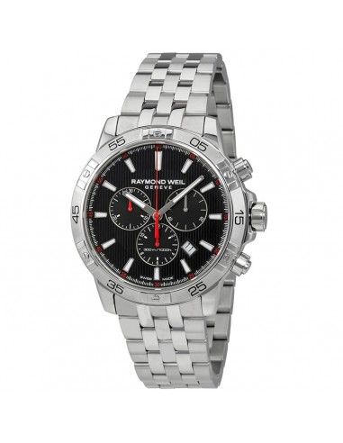 Raymond Weil Men's Chronograph Watch - Tango Black Dial Silver Steel | 8560-ST2-20001 les ligaments