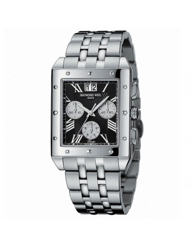 Raymond Weil Men's Chronograph Watch - Tango Black Dial Steel Bracelet | 4881-ST-00209 solde