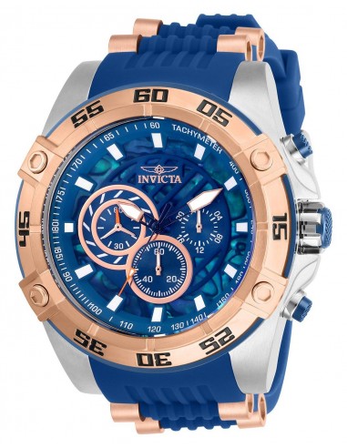 Invicta Men's Chronograph Watch - Speedway Rotating Bezel Blue Dial Strap | 27255 Comparez et commandez 