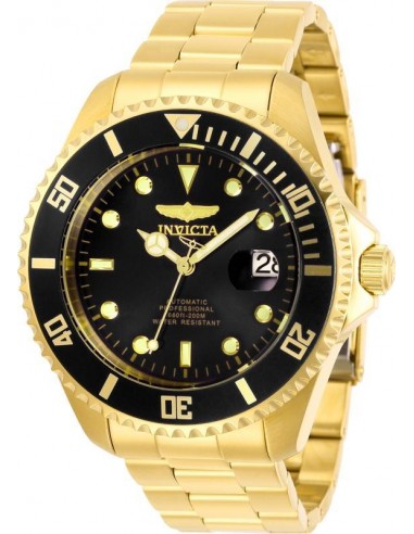 Invicta Men's Automatic Watch - Pro Diver Black Dial Yellow Gold Bracelet | 28948 Dans la société mordern