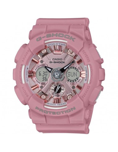 Casio Women's Ana-Digital Watch - G-Shock S Light Pink Resin Strap Dive | GMAS120DP-4A Economisez 