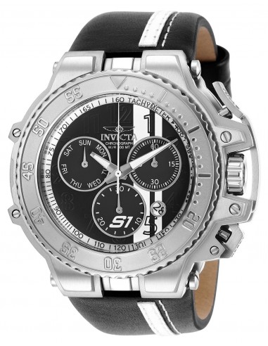 Invicta Men's Chronograph Watch - S1 Rally Quartz White & Black Dial Strap | 28395 En savoir plus