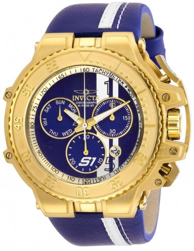 Invicta Men's Chronograph Watch - S1 Rally Quartz White & Blue Dial Strap | 28396 sur le site 