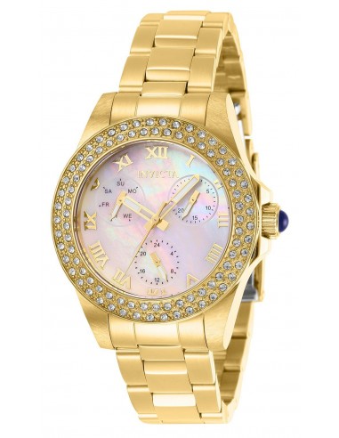 Invicta Women's Bracelet Watch - Angel White Mop Dial Yellow Gold Steel | 28481 livraison gratuite