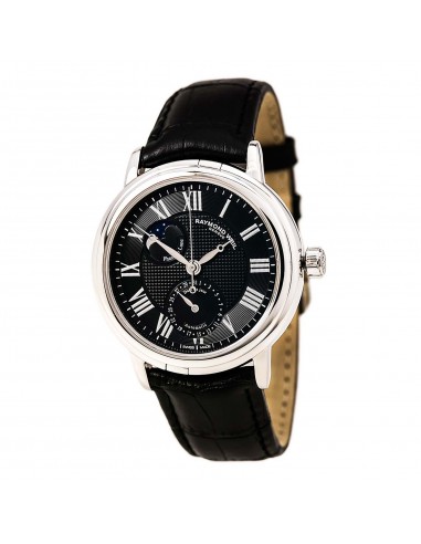 Raymond Weil 2839-STC-00209 Men's Maestro Black Dial Black Leather Strap Automatic Watch solde