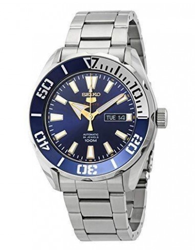 Seiko SRPC51K1 Men's 5 Sports Blue Dial Automatic Watch Amélioration de cerveau avec