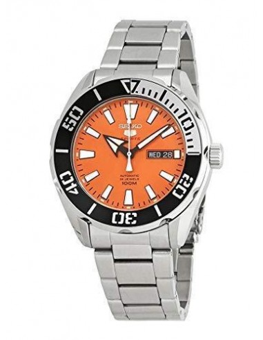 Seiko SRPC55K1 Men's 5 Sports Orange Dial Automatic Watch Livraison rapide