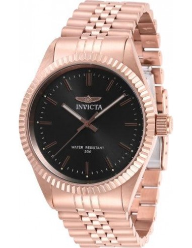 Invicta Men's Bracelet Watch - Specialty Quartz Charcoal Dial Rose Gold Steel | 29389 du meilleur 