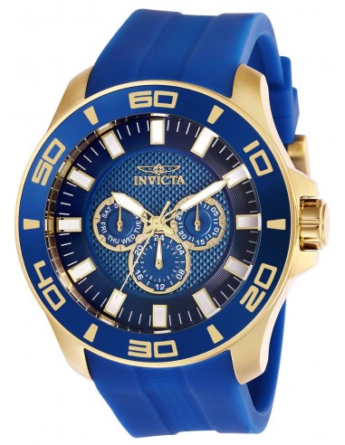 Invicta Men's Quartz Watch - Pro Diver Blue & Gold Tone Dial Blue Strap | 28002 pas cher 