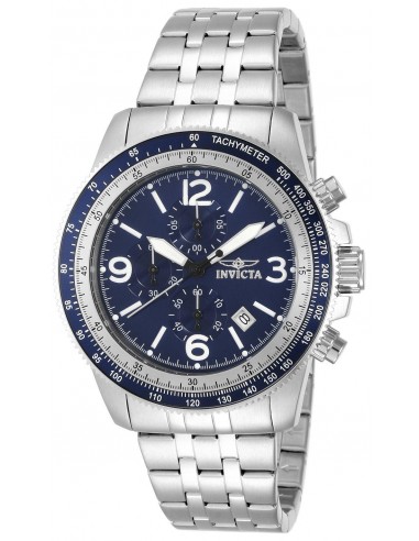 Invicta Men's Chronograph Watch - Specialty Blue Dial Stainless Steel Bracelet | 13961 de France