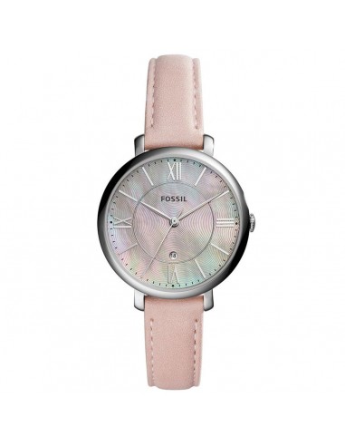 Fossil Women's Quartz Watch - Jacqueline MOP Dial Pink Leather Strap | ES4151 destockage