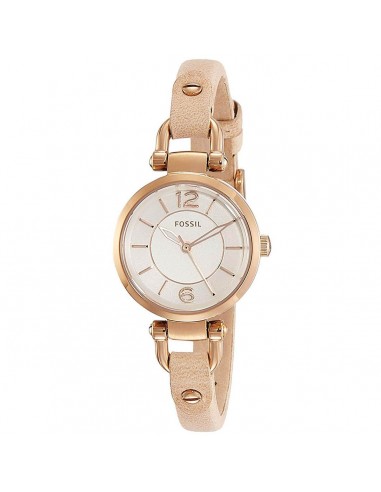 Fossil Women's Quartz Watch - Georgia White Dial Beige Leather Strap | ES3745 à prix réduit toute l'année