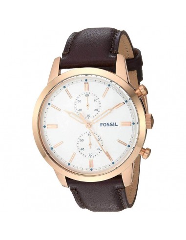 Fossil Men's Chronograph Watch - Townsman Brown Leather Strap | FS5468 de votre